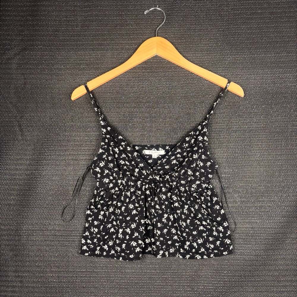 Z Supply Floral Cami Top Size S Black